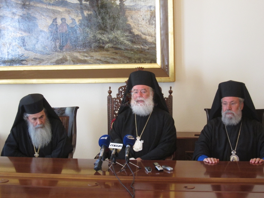 PRESS CONFERENCE OF THE VENERABLE PRIMATES OF THE ORTHODOX CHURCHES OF THE MIDDLE EAST IN CYPRUS